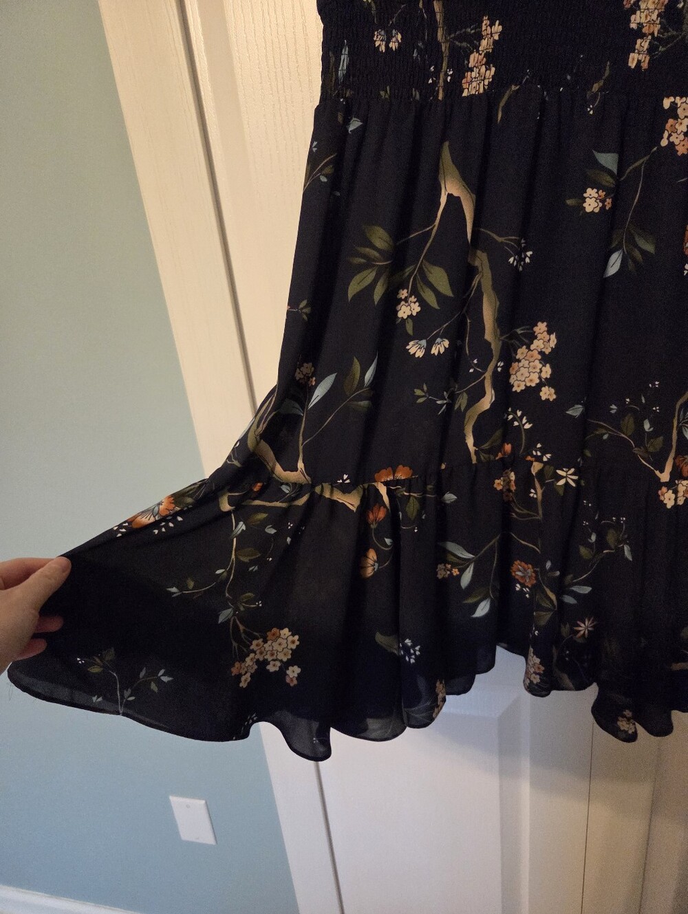 Nanette Lepore Women's Navy Floral Sleeveless Dress Size 8 Like NEW! - Picture 3 of 6